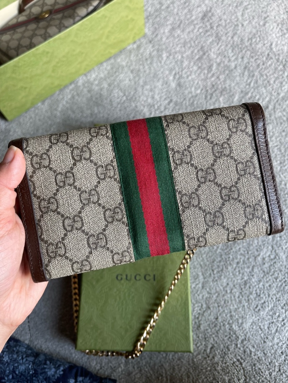Authentic Gucci  web sherry line long wallet - Picture 4 of 10